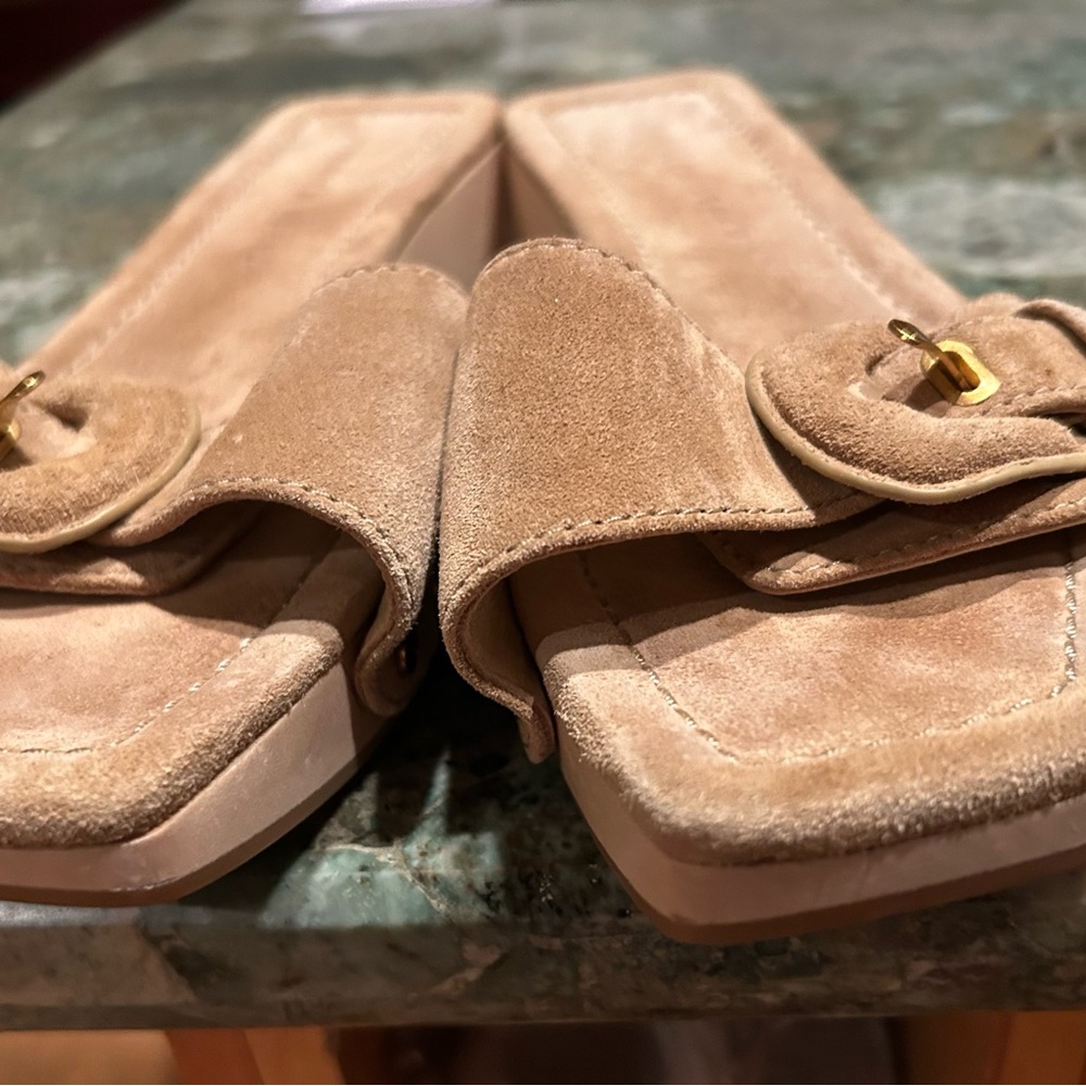 Veronica Beard Women's Davina Suede Slides Sandals Size 7 - Picture 9 of 11